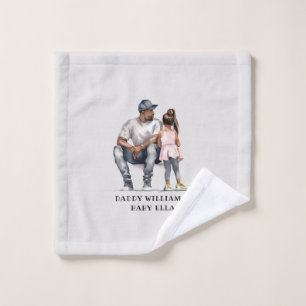 Black Father and Daughter Bond (3) Bath Towel Set