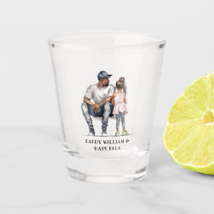 Black Father and Daughter Bond (3) Shot Glass