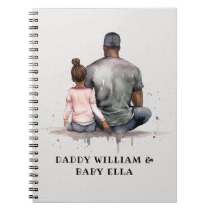 Black Father and Daughter Bond (4) Notebook