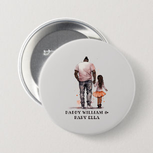 Black Father and Daughter Bond (5) 7.5 Cm Round Badge
