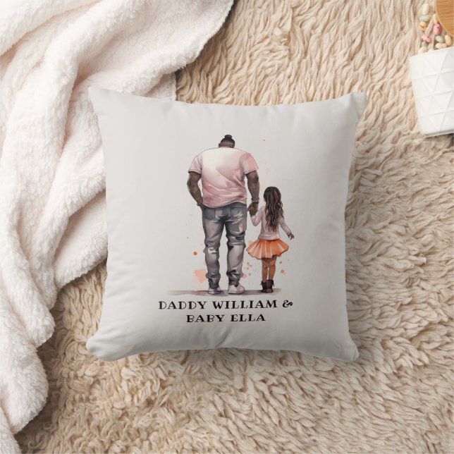 Black Father and Daughter Bond (5) Cushion (Blanket)