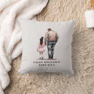 Black Father and Daughter Bond (7) Cushion