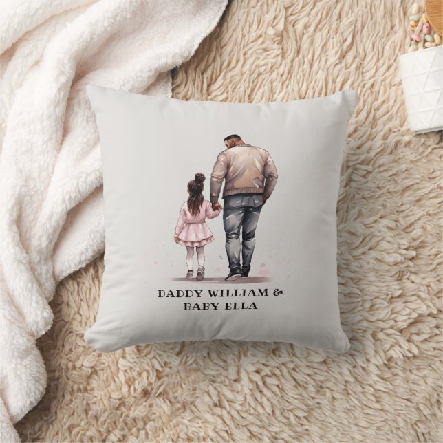Black Father and Daughter Bond (7) Cushion (Blanket)