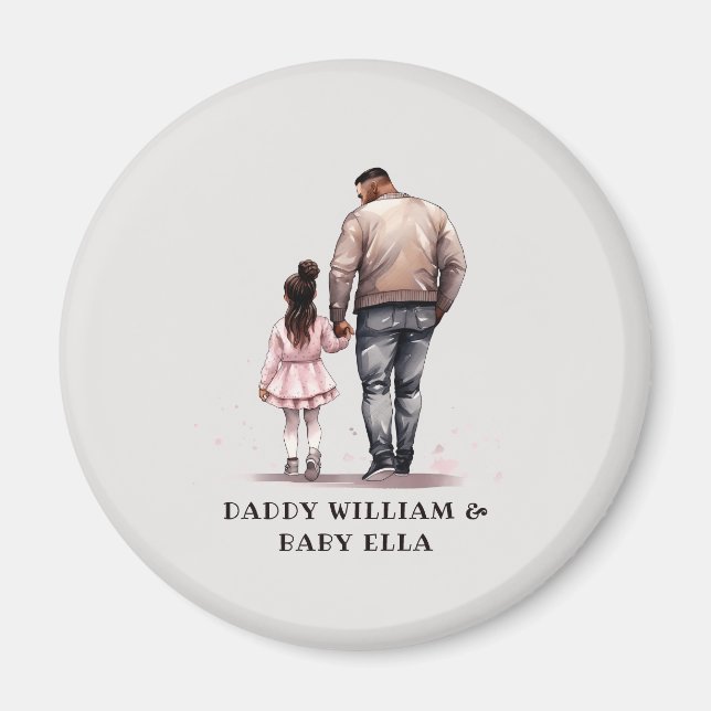 Black Father and Daughter Bond (7) Magnet (Front)