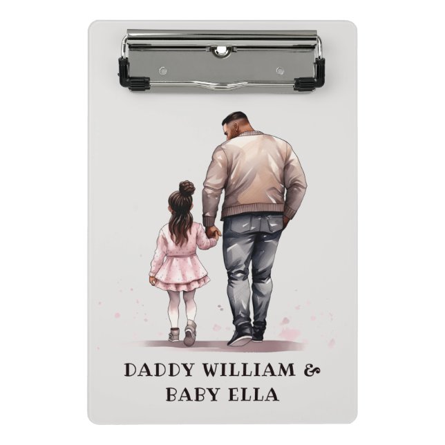 Black Father and Daughter Bond (7) Mini Clipboard (Front)
