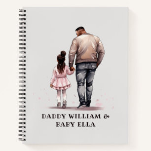 Black Father and Daughter Bond (7) Notebook