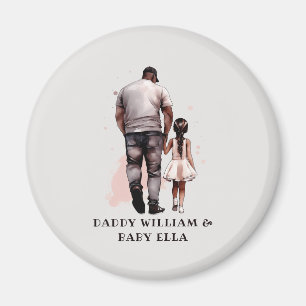 Black Father and Daughter Bond (8) Magnet