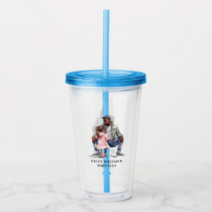 Black Father and Daughter Bond Acrylic Tumbler