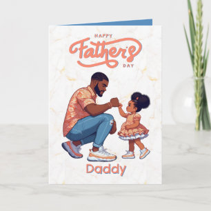 Black Father and Daughter Luxe Father’s Day Card