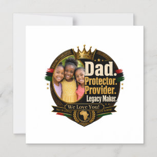 Black Father Legacy Design (Customisable) Magnetic Invitation