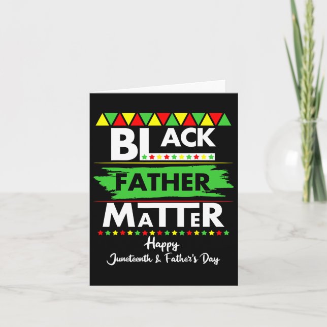 Black Father Problem Father's Day Juneteenth Afric Card (Front)