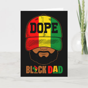 Black Father With Cap Drug Black Dad Father's Day Card