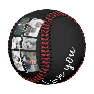 Black Father with Kids and Family Dad 6 Photo Baseball