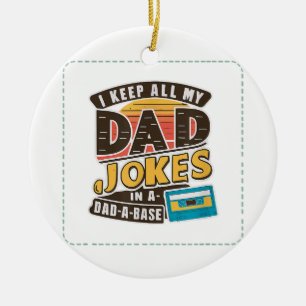 Black - Father's Day Best Dad In The World Ceramic Tree Decoration