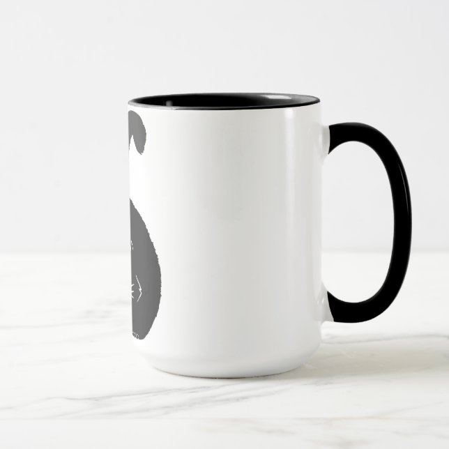 Black fatty cat mug (Right)
