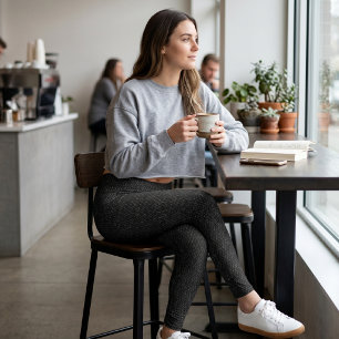 Black Faux Denim Leggings
