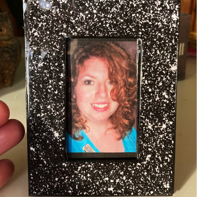 Black Faux Glitter Selfie Frame Pattern 2x3 Photo Poster (Creator Uploaded)