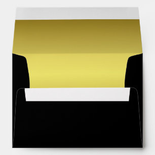 Black Faux Gold Elegant Simple Coordinating Envelope