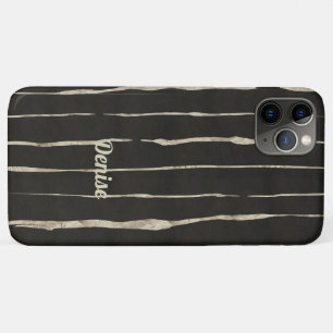 Black & Faux Gold Striped Case-Mate iPhone Case