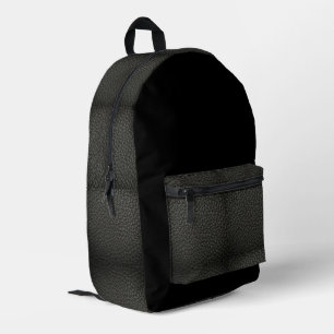 Black Faux Leather Backpack