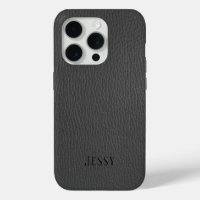 Black faux leather minimalistic design