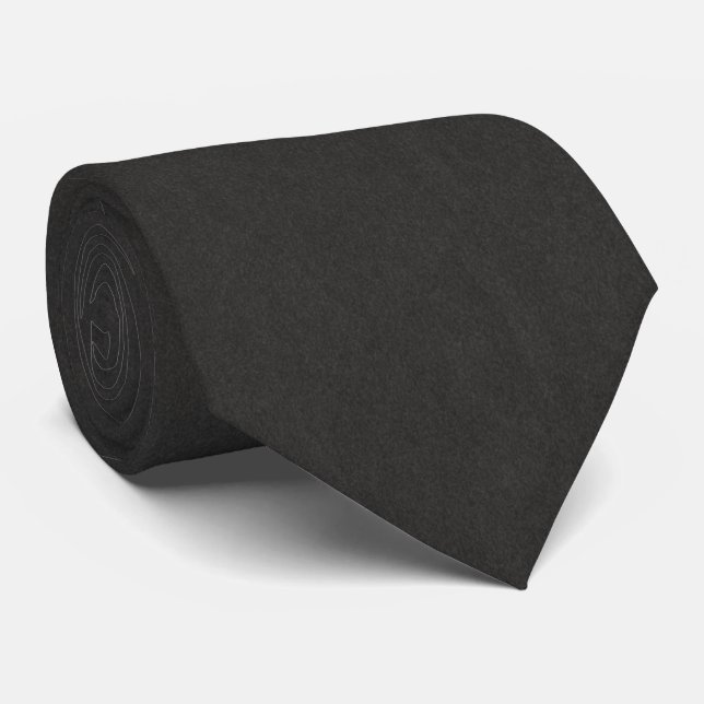 Black Faux  Tie (Rolled)