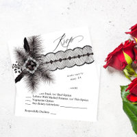 Black Feather & Lace w Meal RSVP