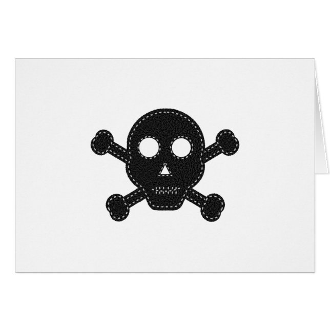 Black Felt Skull (Front Horizontal)
