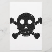 Black Felt Skull