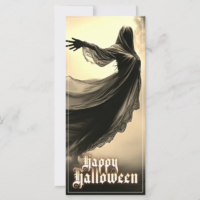 Black Female Ghost in Hellscape - Halloween (Front)