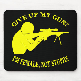 Black Female Gun Not Stupid Mouse Pad