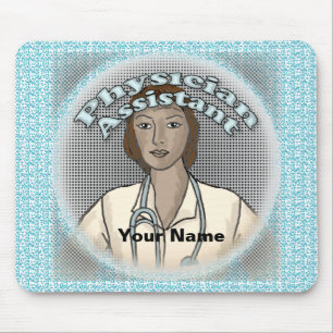 Black Female Physician Assistant Mouse Pad