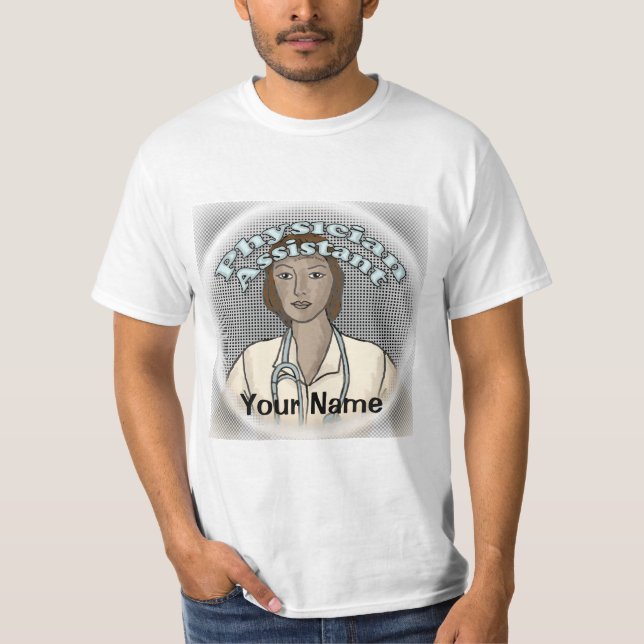Black Female Physician Assistant T-Shirt (Front)