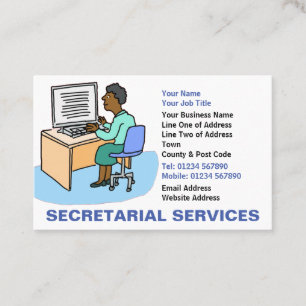 Black Female Secretarial Services Business Card