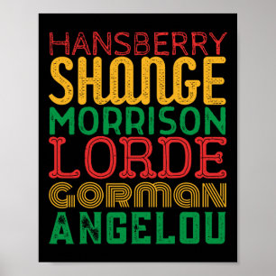 Black Female Writers Black History Month Feminist Poster