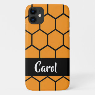 Black fence on orange Case-Mate iPhone case