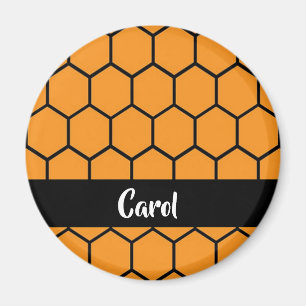 Black fence on orange magnet