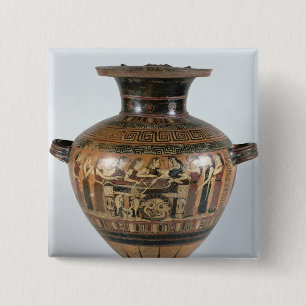 Black-figure hydria 15 cm square badge