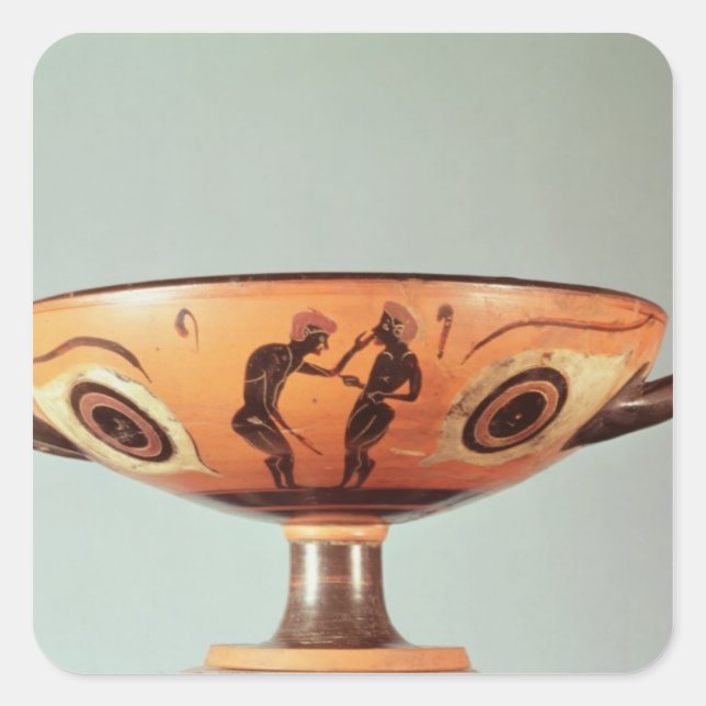 Black figure kylix, c.580-525 BC Square Sticker (Front)