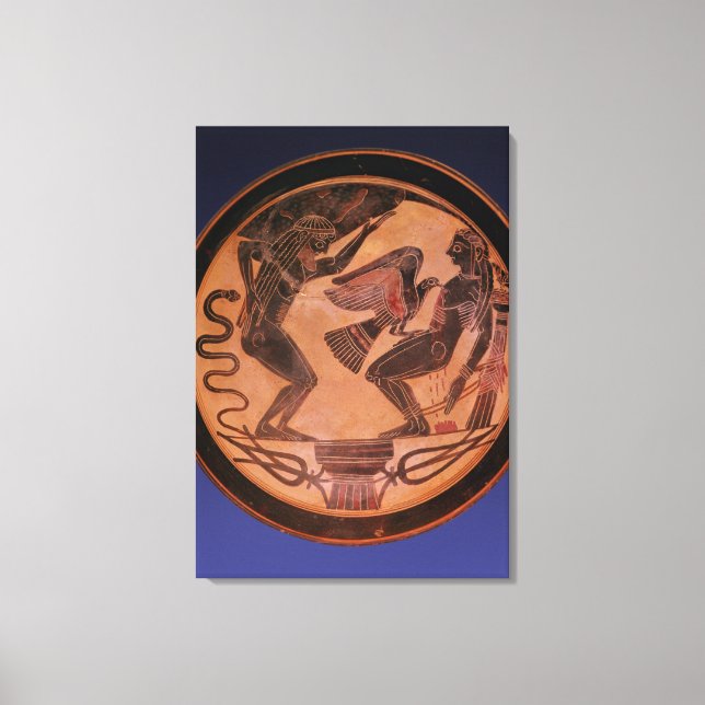 Black figure kylix canvas print (Front)