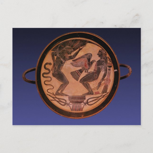 Black figure kylix postcard (Front)