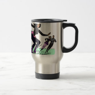 black figure skater travel mug