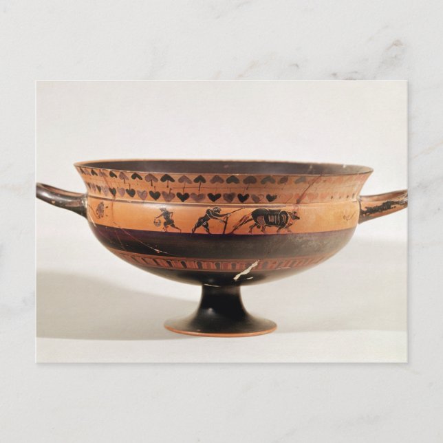 Black figured kylix postcard (Front)