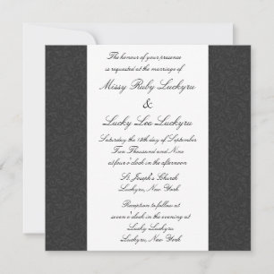 Black Filigree Invitation