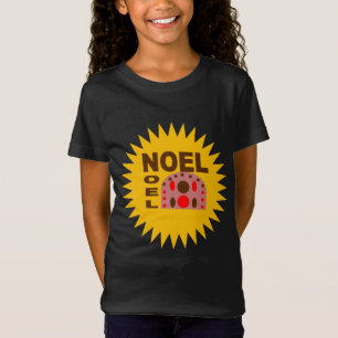 Black fine jersey T-shirt with CHRISTMAS CAKE Desi