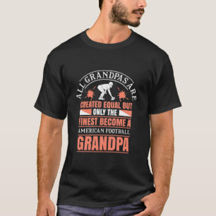 Black Finest American Football Grandpa Shirt