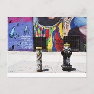 Black Fire Hydrant (New York, NY) Postcard