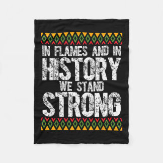 Black Firefighter Firefighting Fireman Black Histo Fleece Blanket