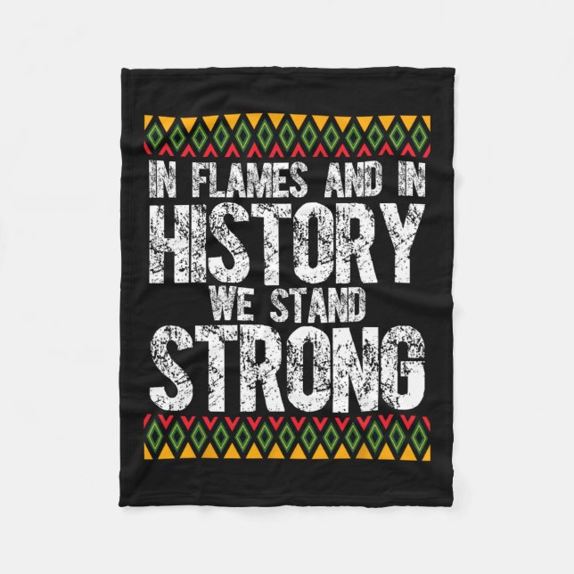 Black Firefighter Firefighting Fireman Black Histo Fleece Blanket (Front)