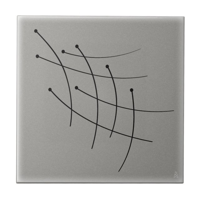 Black Firefly Trails on Grey Tile (Front)